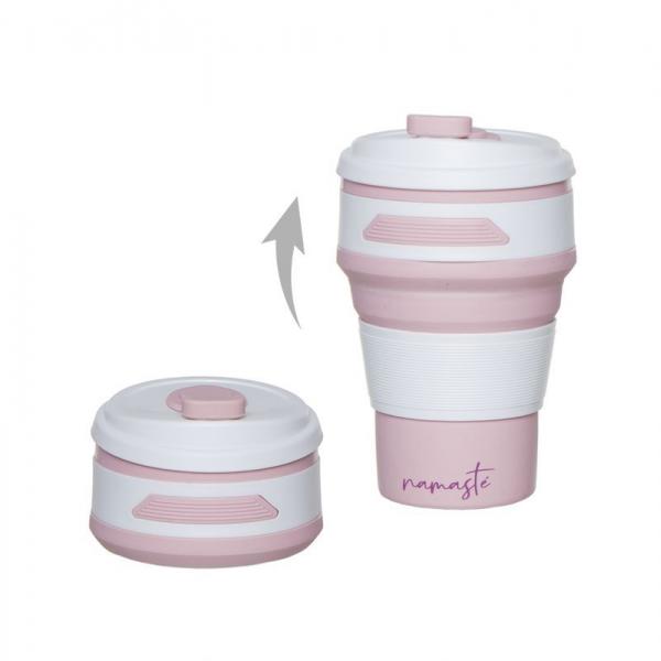 Mug Plegable de 350ml en Color Rosa