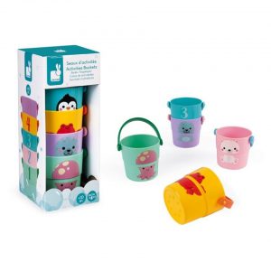Set de 5 Cubos con Asa de Actividades de Animales
