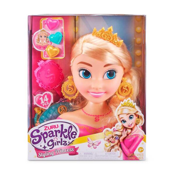 Busto Sparkle Girlz Princess con 14 Piezas