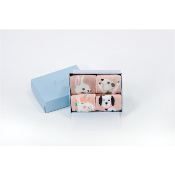 Caja con 4 Calcetines de Cachorros