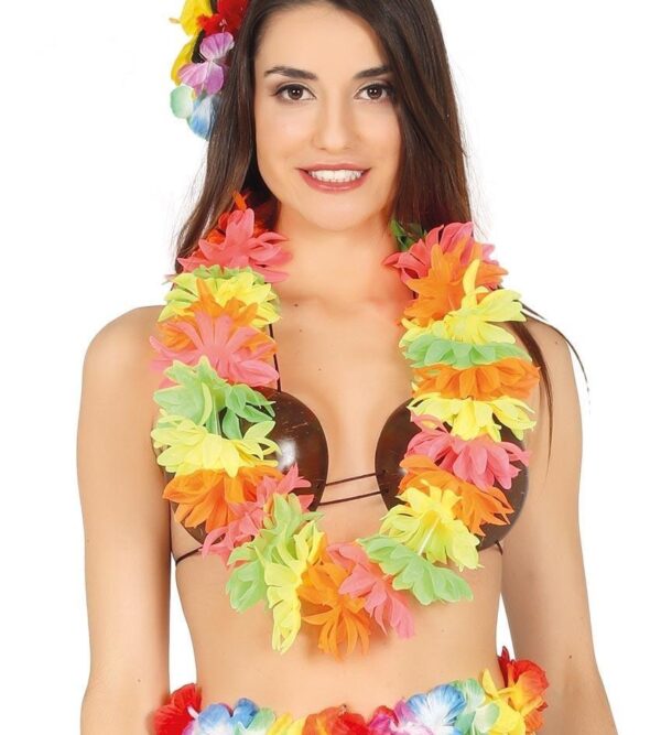 Collar de Hawaiano Multicolor Neon