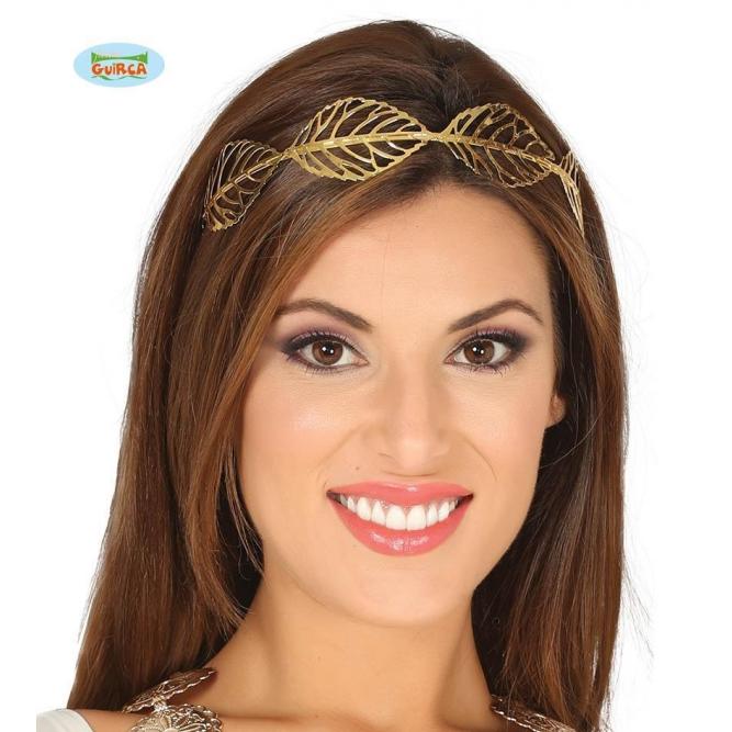 Corona de Hojas en Metal Oro