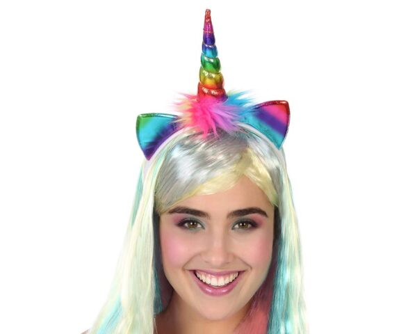 Diadema de Unicornio Multicolor