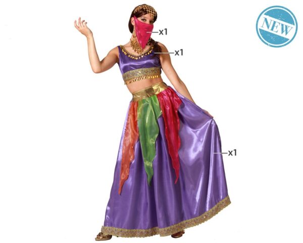 Disfraz de Bailarina Árabe Multicolor para Mujer
