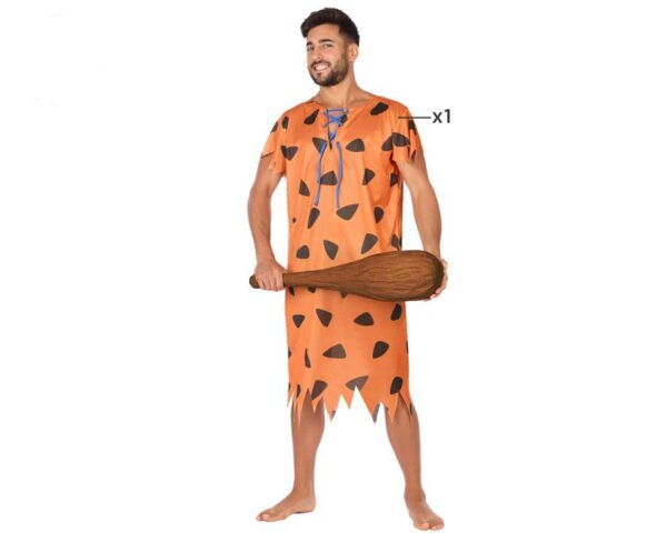 Disfraz de Cavernícola en Naranja para Hombre