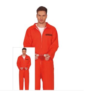 Disfraz de Convicto en Naranja para Hombre