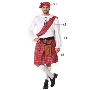 Disfraz de Escoces en Rojo para Hombre