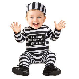 Disfraz de Preso a Rayas para Bebé