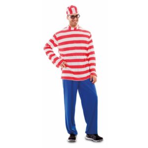 Disfraz de Viajero Camiseta a Rayas para Hombre