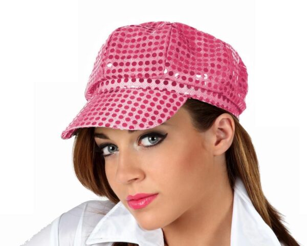 Gorra Disco Brillo en Rosa