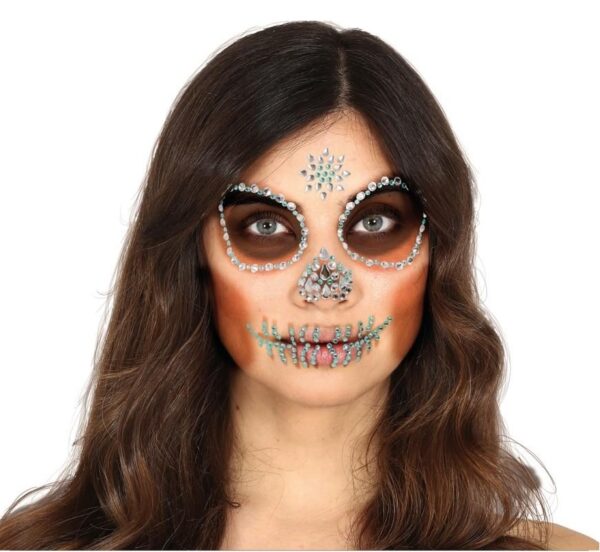 Joya Facial Calaveras Verde