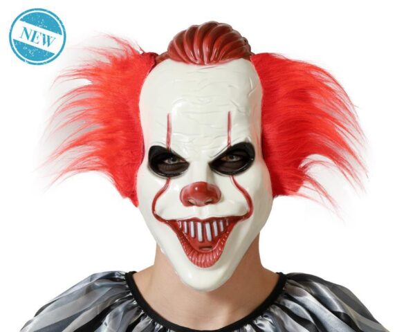 Máscara de Payaso Dura con Pelo