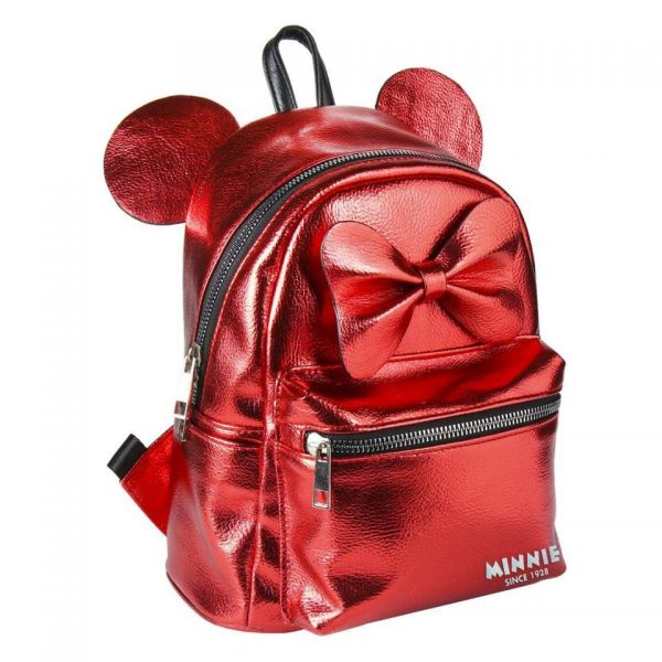 Mochila Casual Pequeña Polipiel en Rojo de Minnie