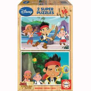 Puzzle 2 x 16 Piezas de Jack y Los Piratas