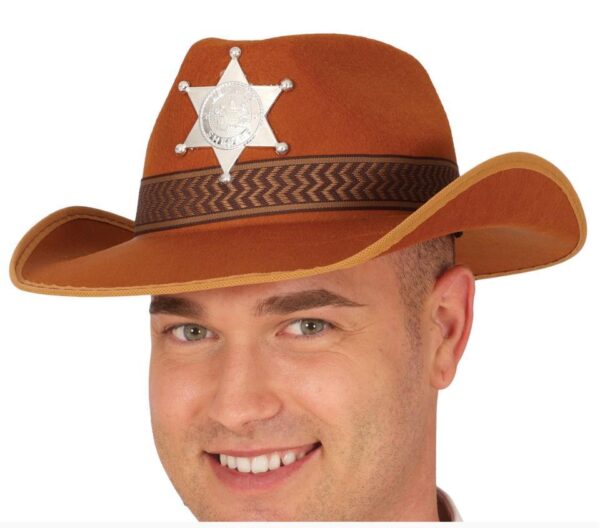 Sombrero Sheriff Fieltro Marrón